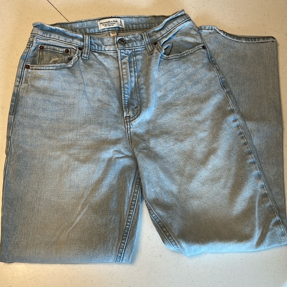 Abercrombie & Fitch The 90s Slim Straight - Ultra High Rise - Curve Love